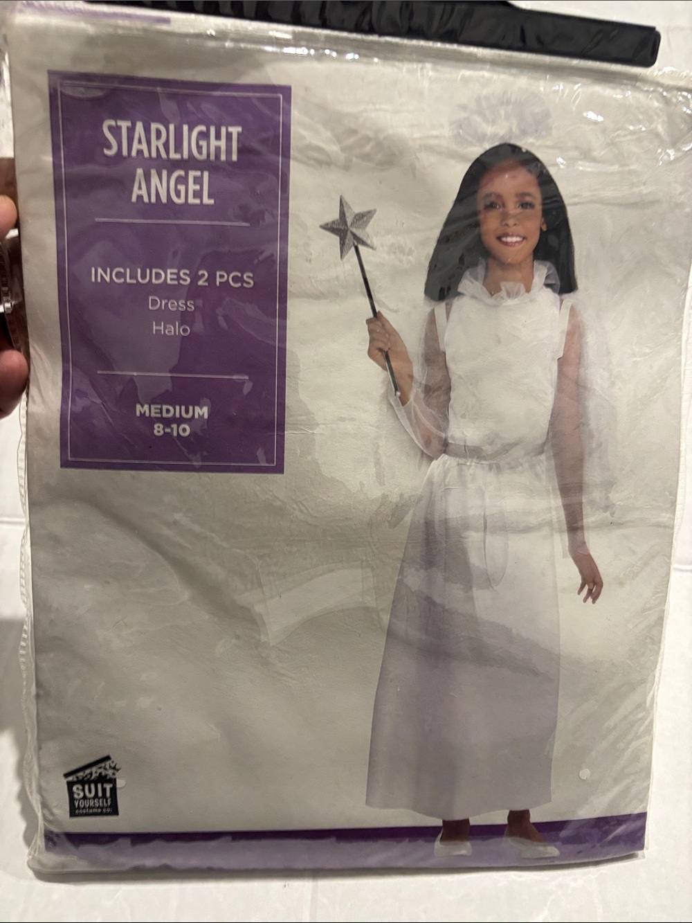 Kids Costume  Starlight Angel - White Dress & Halo